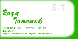 roza tomanek business card